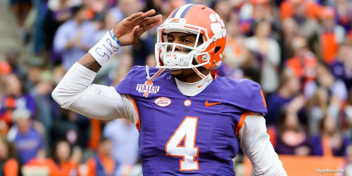 Clemson ranked #1 in latest AP Poll