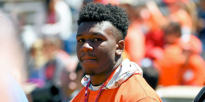 Singleton during an unofficial visit to Clemson