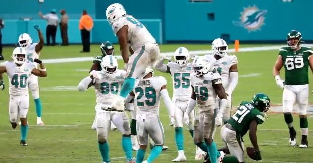 Wilkins was jumping for joy after this defensive play