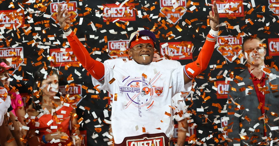 Goodrich had a crucial pick-six in the Cheez-It Bowl win (Alex Menendez FCS)