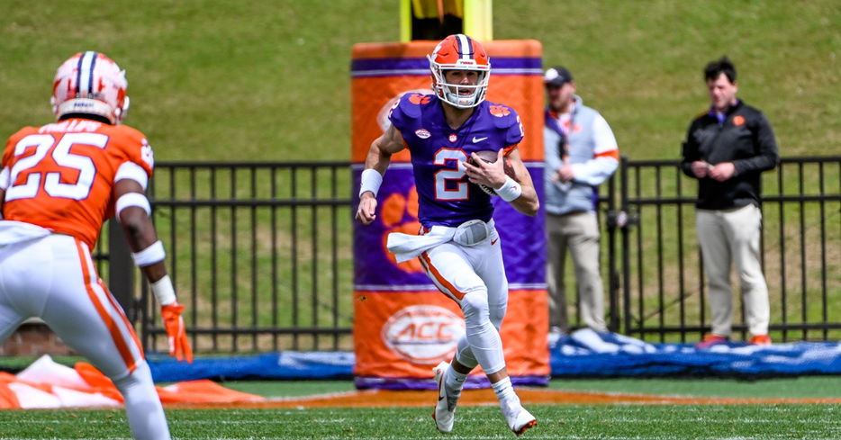 Cade Klubnik will lead the White team roster with the first-team offense available this weekend.