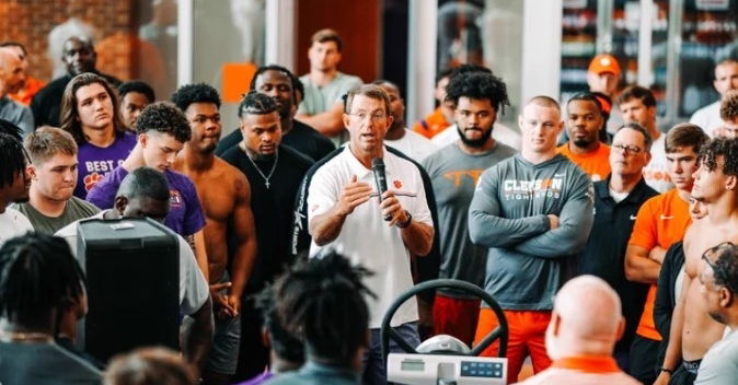 Clemson held its 'Big Weigh-In' on Friday. (Clemson athletics photo)