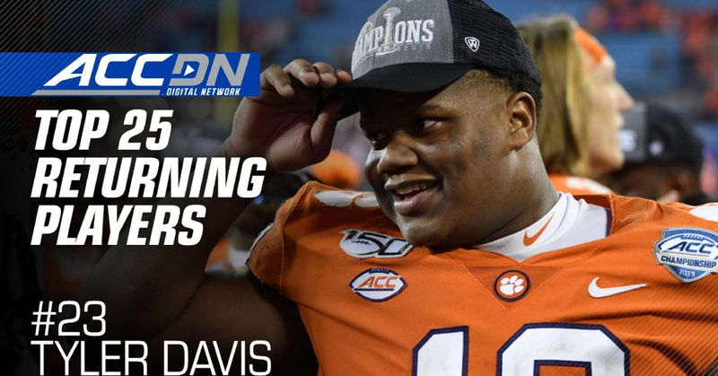 WATCH: Clemson DL Tyler Davis ranked #23 ACC player of 2023