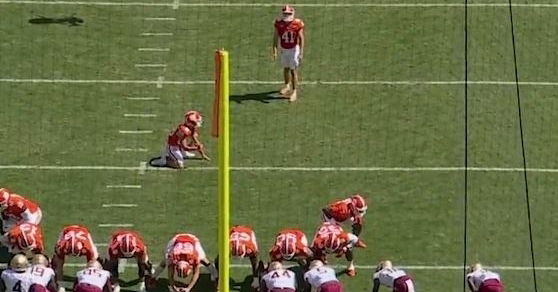 WATCH: Jonathan Weitz nails his first field goal at Clemson