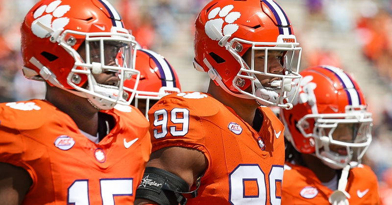 AJ Hoffler (middle) is a former 4-star prospect now in the transfer portal.