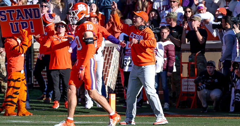 Swinney says he was 'lucky to get out alive' of postgame scrum, will talk to Beamer