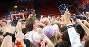 Duke coach addresses player safety concerns after Clemson fans stormed court