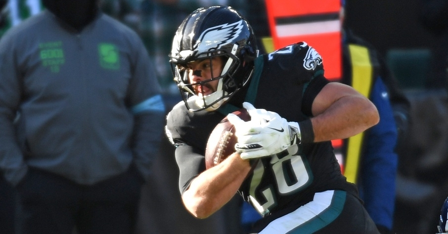 The Eagles entered the half up 27-15 on the Washington Commanders, where Shipley racked up 60 kick return yards and a forced fumble. (Photo: Eric Hartline / USATODAY)