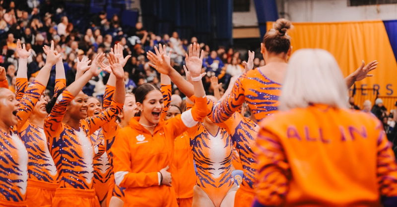 Clemson gymnastics started ACC competition with a win at Pitt. (Clemson athletics photo)