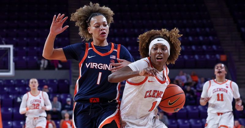 Clemson's leading scorer Loyal McQueen was held in check on Thursday night, only scoring six points against Virginia 